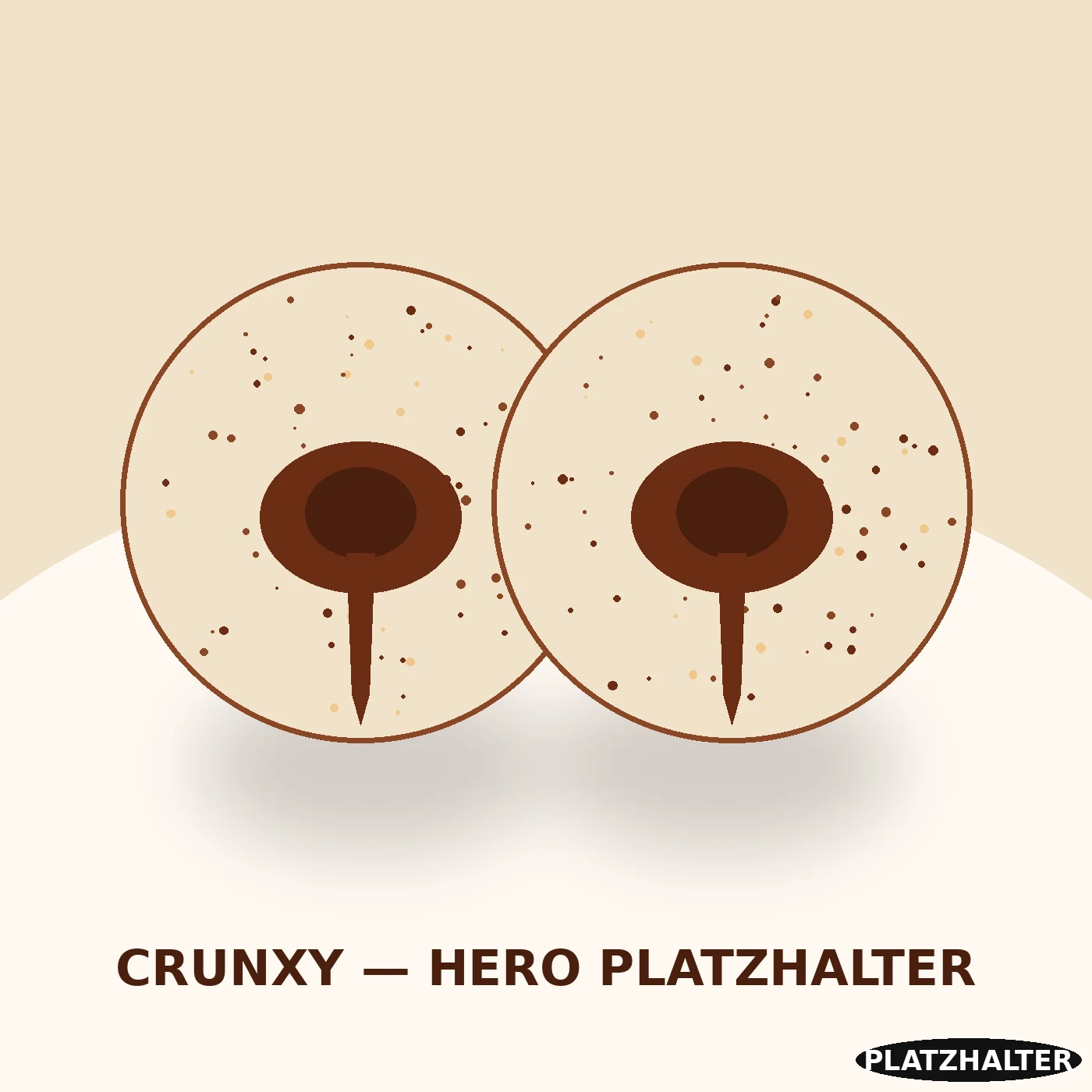 Aufgebrochener CRUNXY Granola Ball mit fließender Schokoladenfüllung